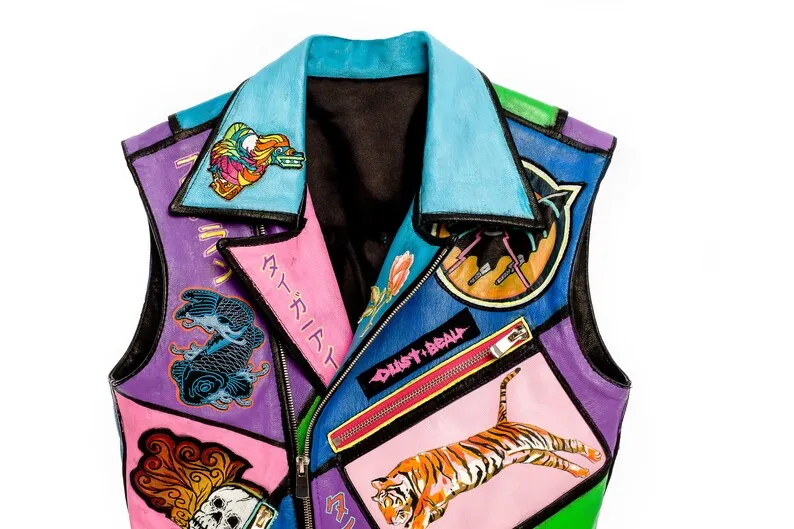 HYPHY COLOR Hand Painted leather vest