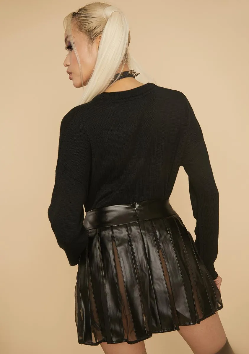 Idealistic Grunge Pleated Mini Skirt