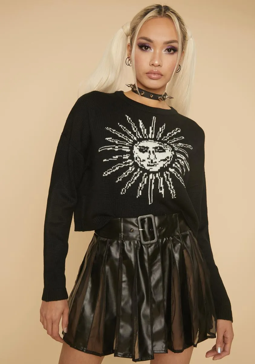 Idealistic Grunge Pleated Mini Skirt