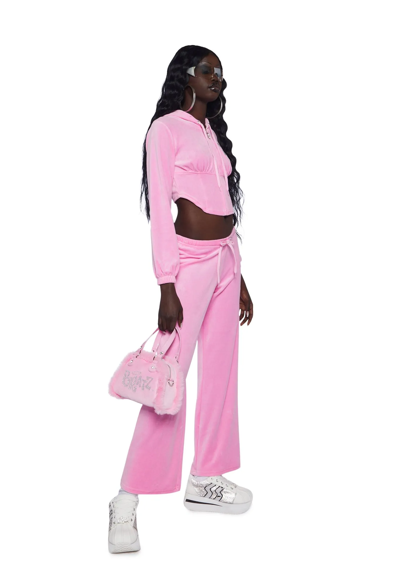 Keep It Glossy Velour Sweatpants