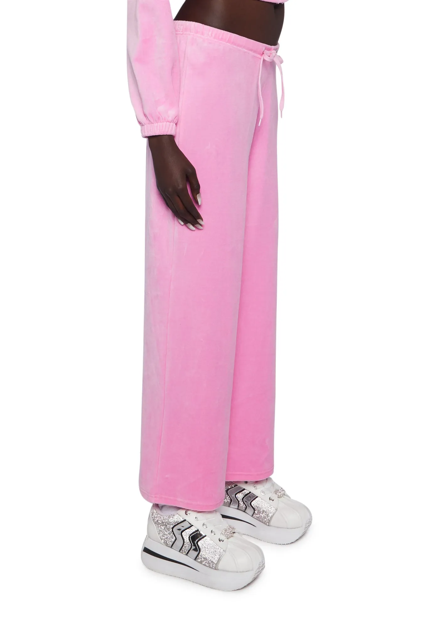 Keep It Glossy Velour Sweatpants