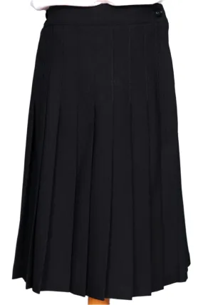 Kids Black Knife Pleated School uniforms Skirt Regular/Long