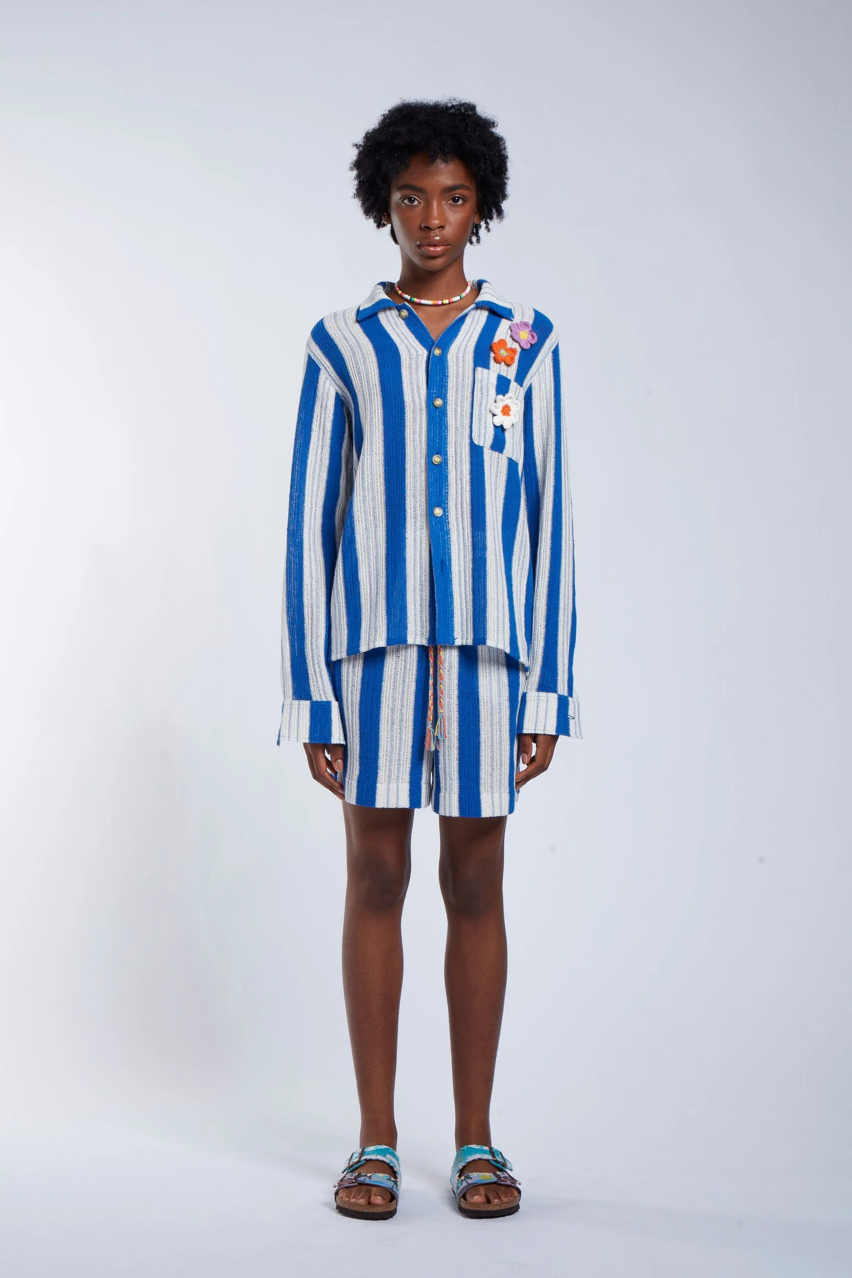 Knitted Stripe Shirt