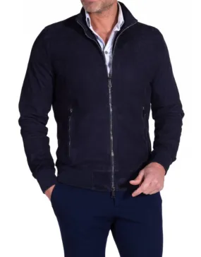 MCKINNON SUEDE LAMB LEATHER JACKET NAVY