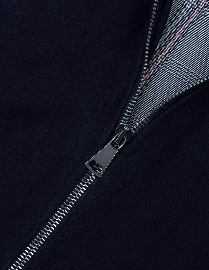 MCKINNON SUEDE LAMB LEATHER JACKET NAVY