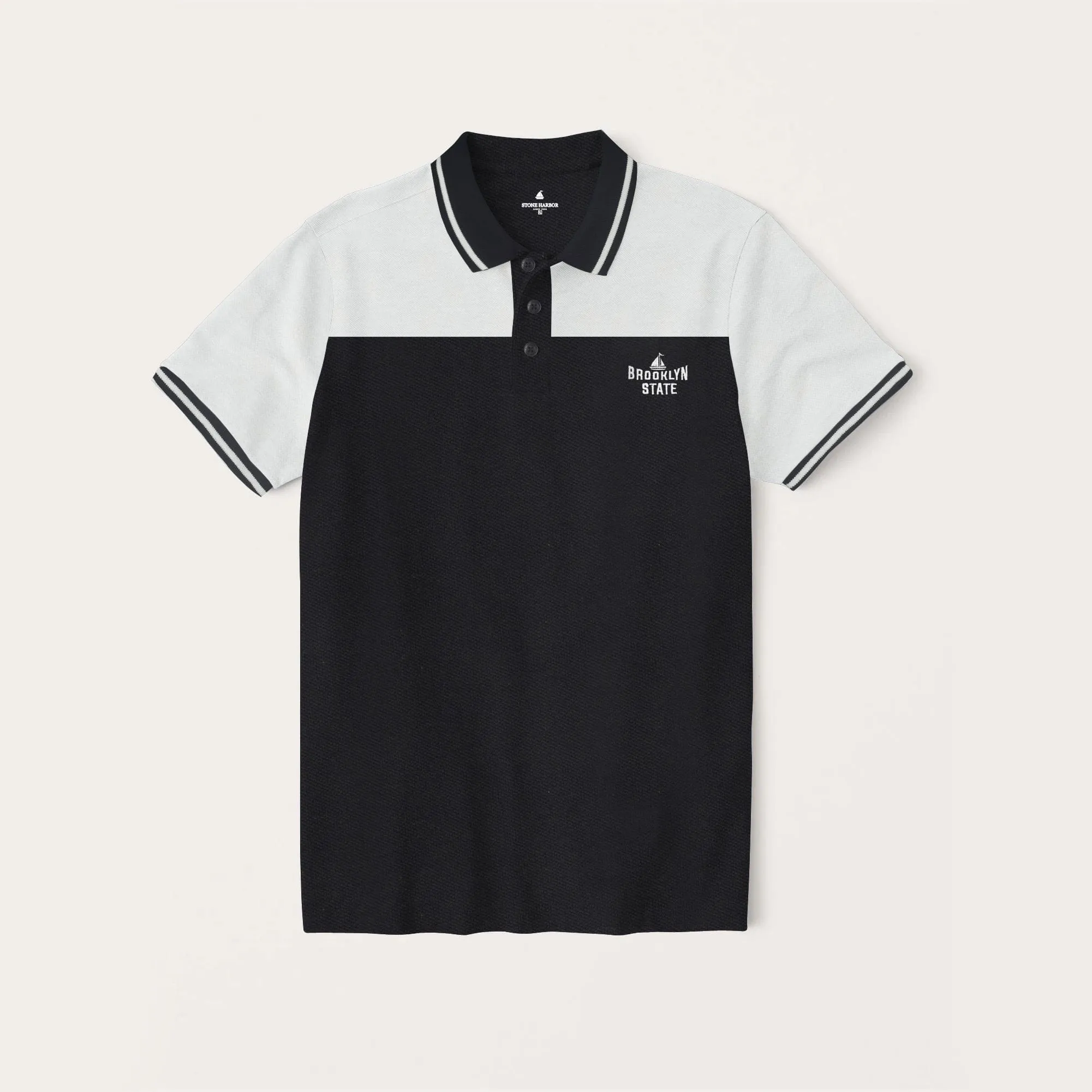 MEN'S BLACK TIPPING POLO SHIRT