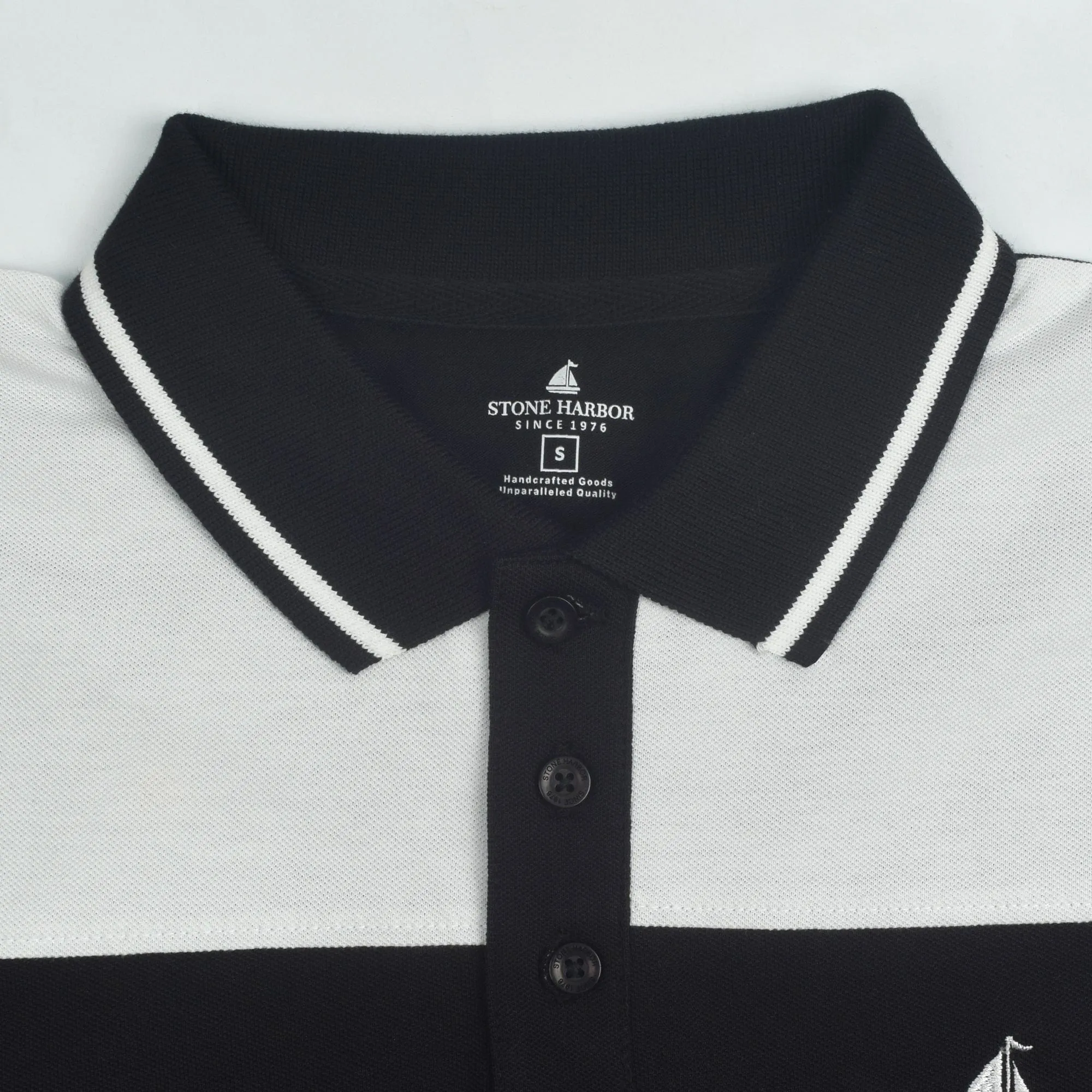 MEN'S BLACK TIPPING POLO SHIRT