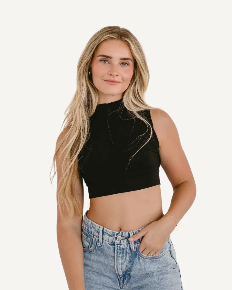 Mock Neck Sleeveless