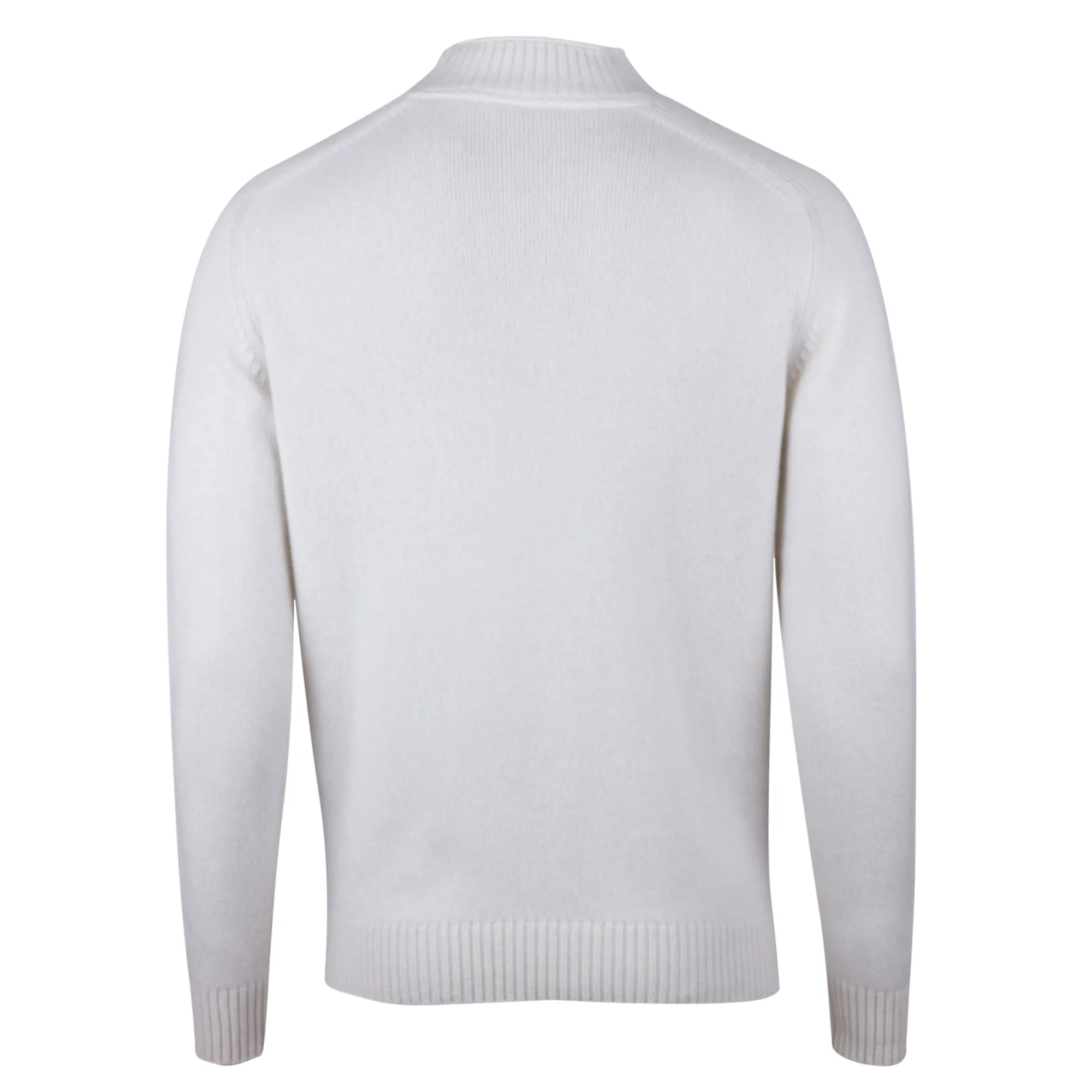 Off-White Cashmere Mock Neck Sweater - Stenströms
