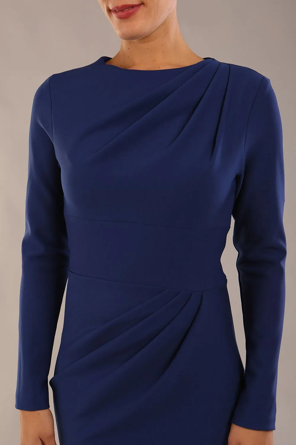 Olgivy Long Sleeve Knee Length Pencil Dress