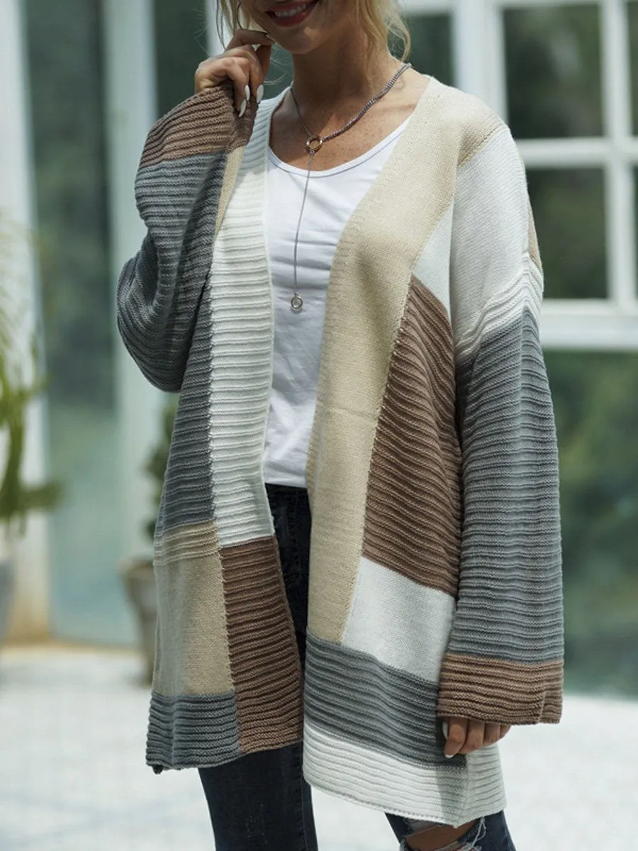 Pixel Block  Knitted Sleeve Vest - Multicolor