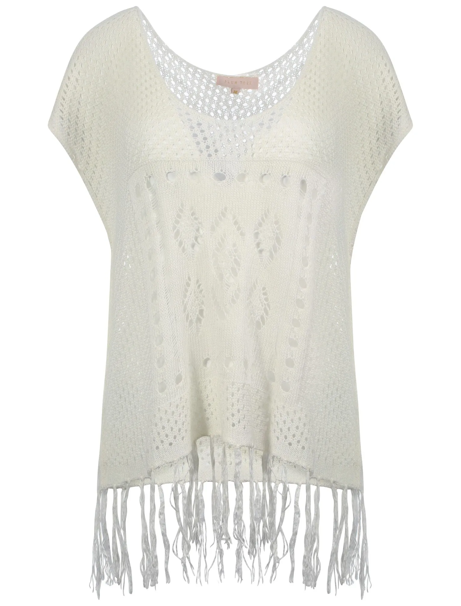 Plum Tree Khan white knitted vest