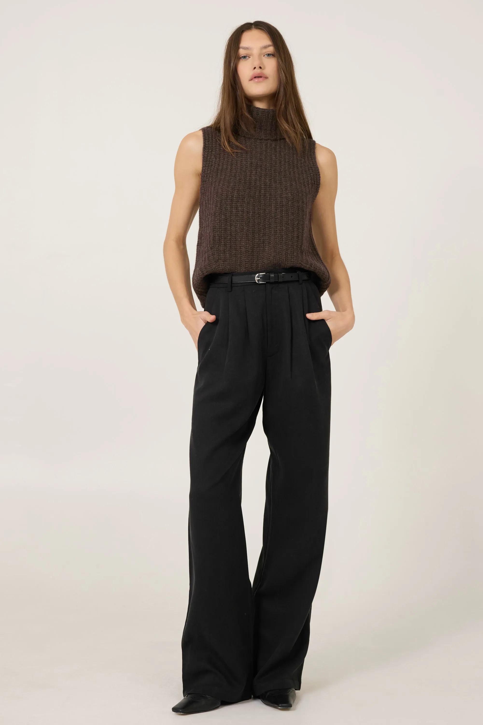 Polly Cashmere Vest - Coffee