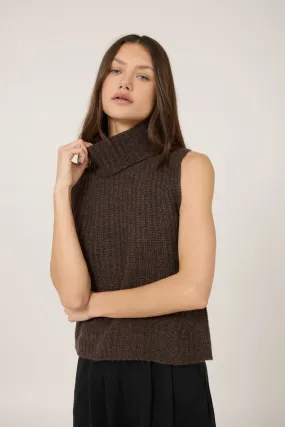 Polly Cashmere Vest - Coffee