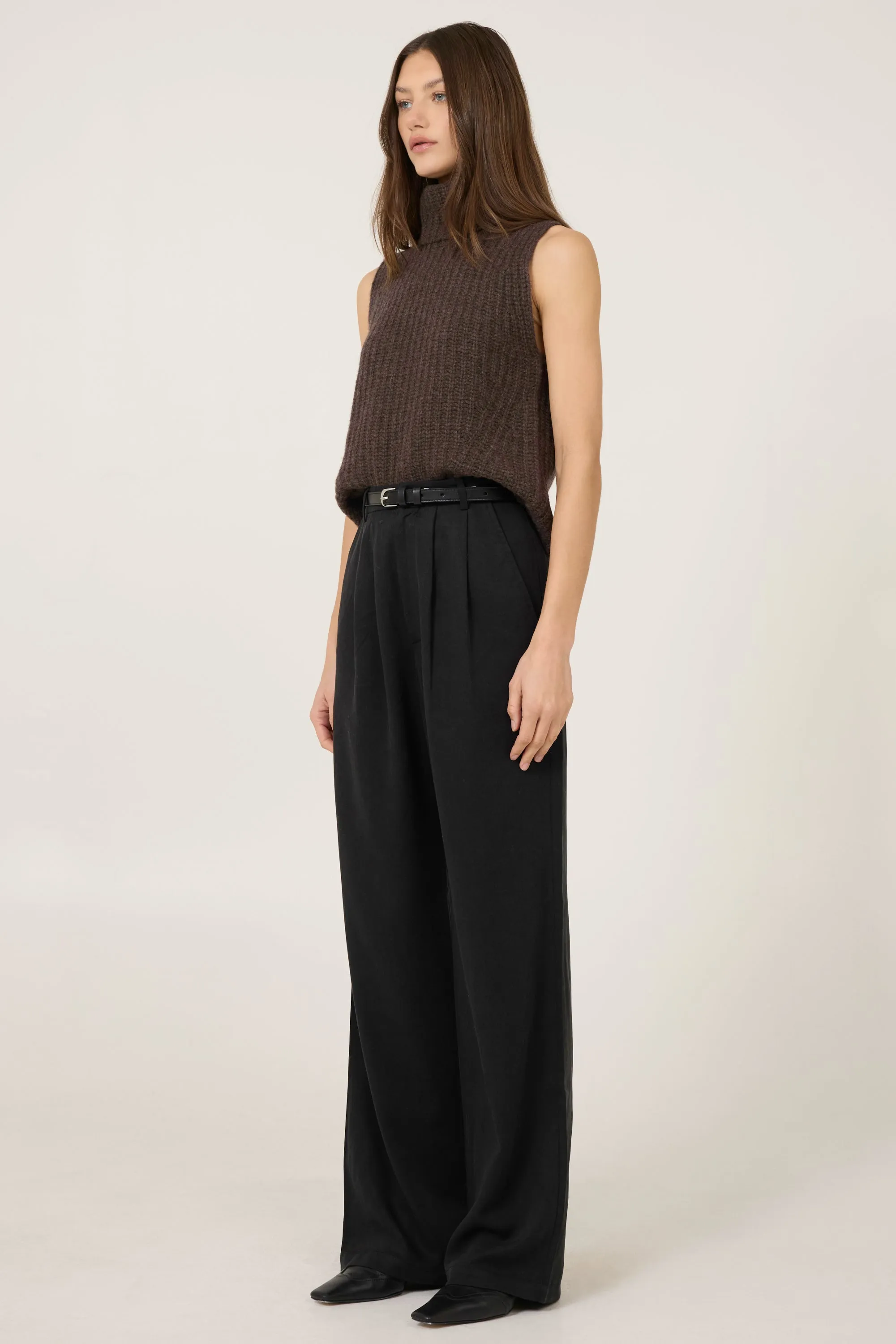 Polly Cashmere Vest - Coffee