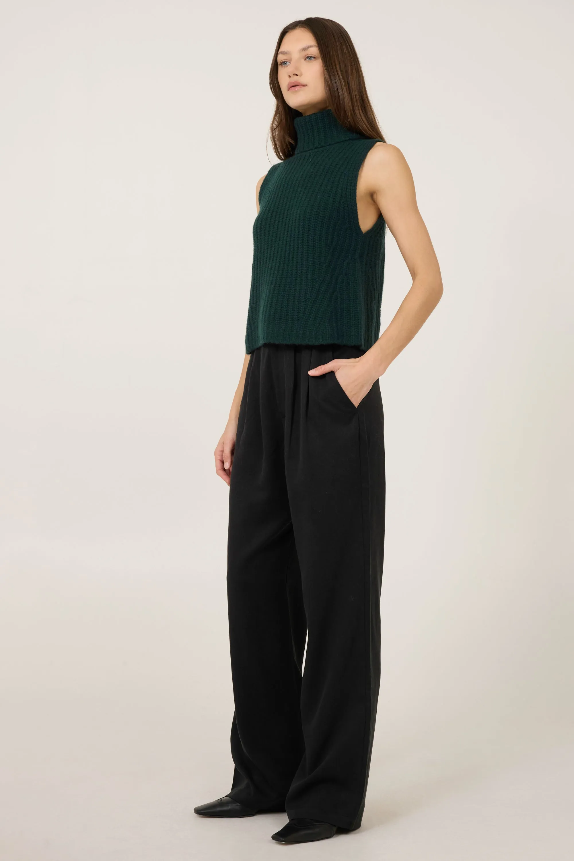 Polly Cashmere Vest - Everglade