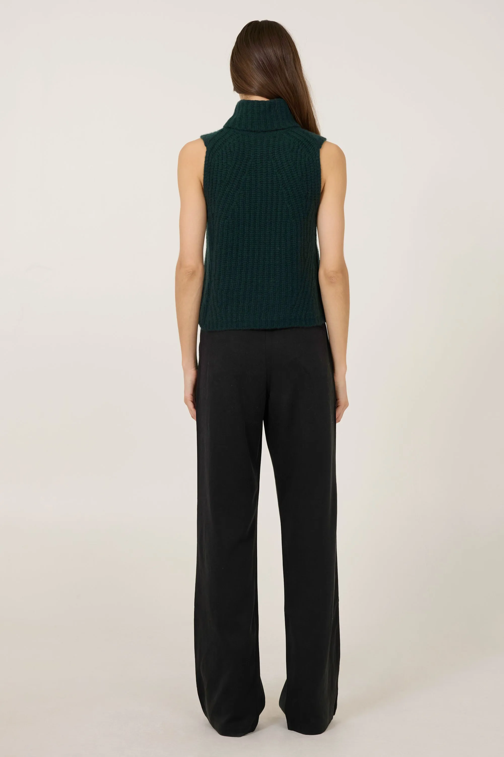 Polly Cashmere Vest - Everglade