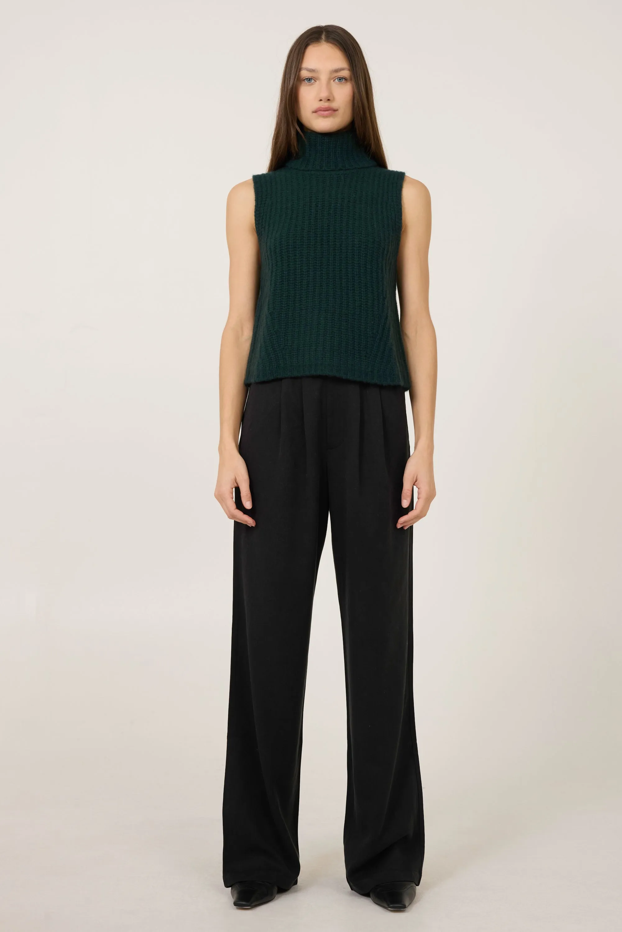 Polly Cashmere Vest - Everglade