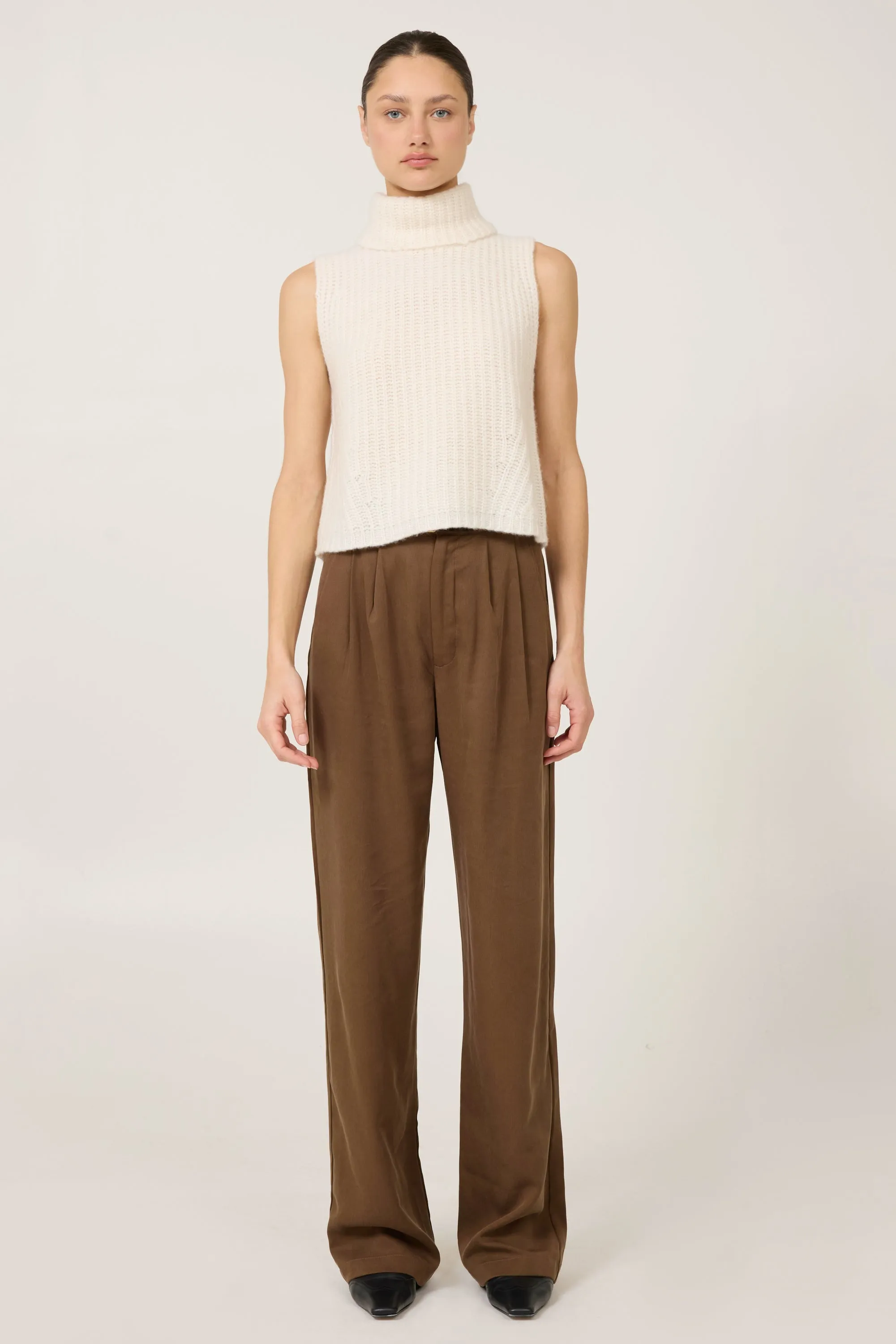 Polly Cashmere Vest - Ivory