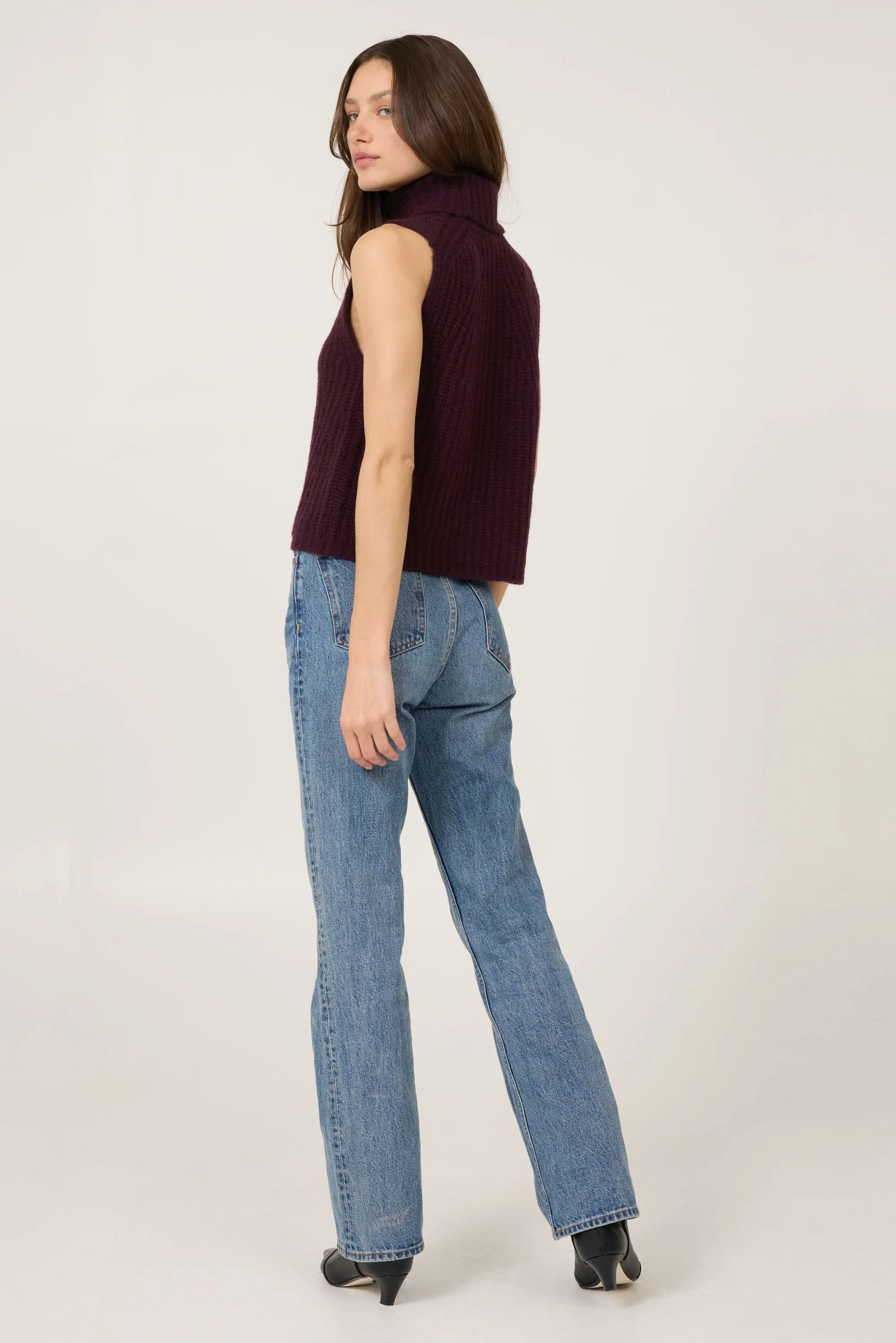 Polly Cashmere Vest - Syrah