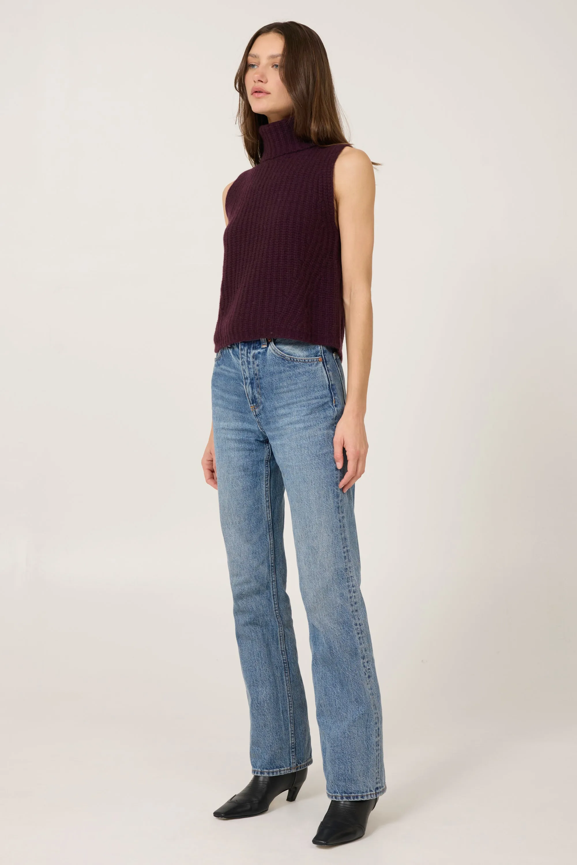 Polly Cashmere Vest - Syrah