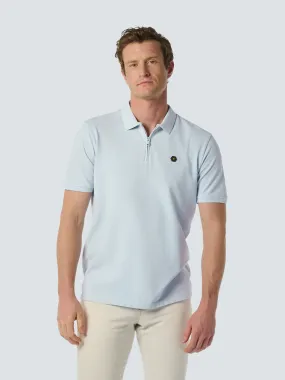 Sleek Polo Shirt with Stretch and Minimalist Design | Sky