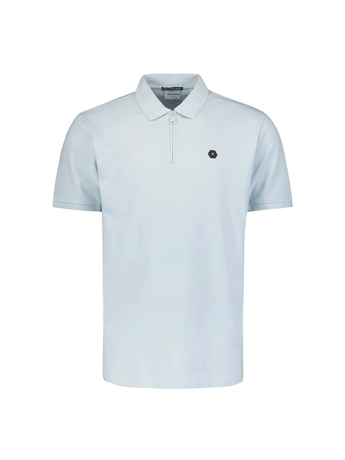 Sleek Polo Shirt with Stretch and Minimalist Design | Sky