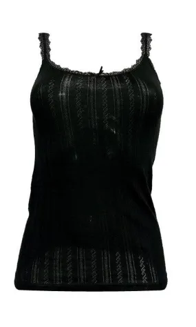 Slenderella Black Thermal Camisole