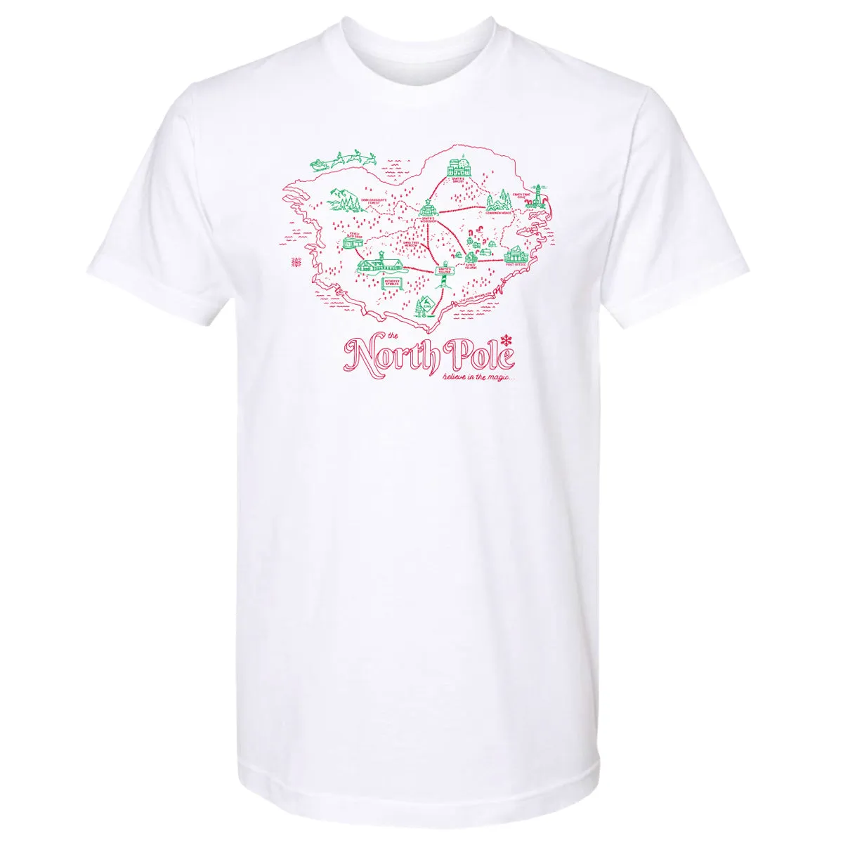 The North Pole Map T-Shirt