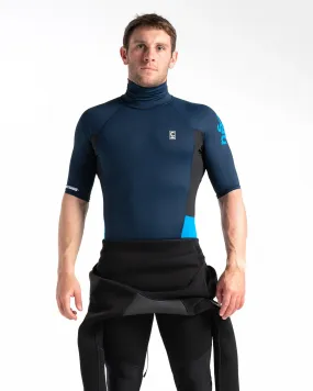 Turtleneck RX Rash Vest in Slate, Navy, Black & Cyan