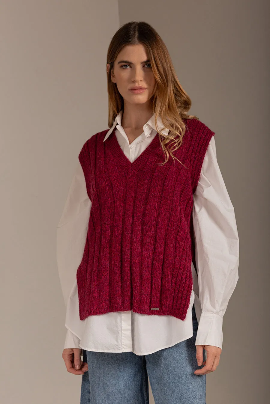 Ubeth Vest Baby Alpaca Color Multired