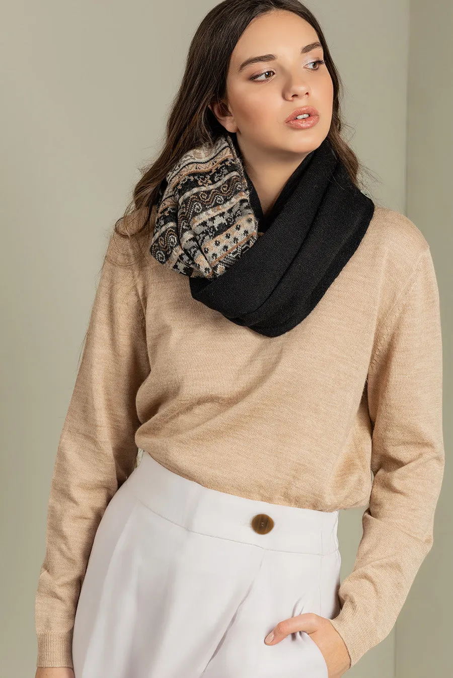 Ukali Shawl Baby Alpaca Color Black