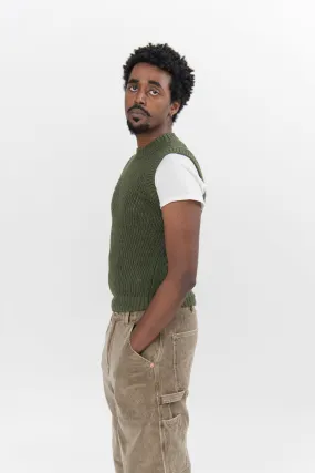Vest Stretch Cotton Knit Military Green J21NC0122-J15421314