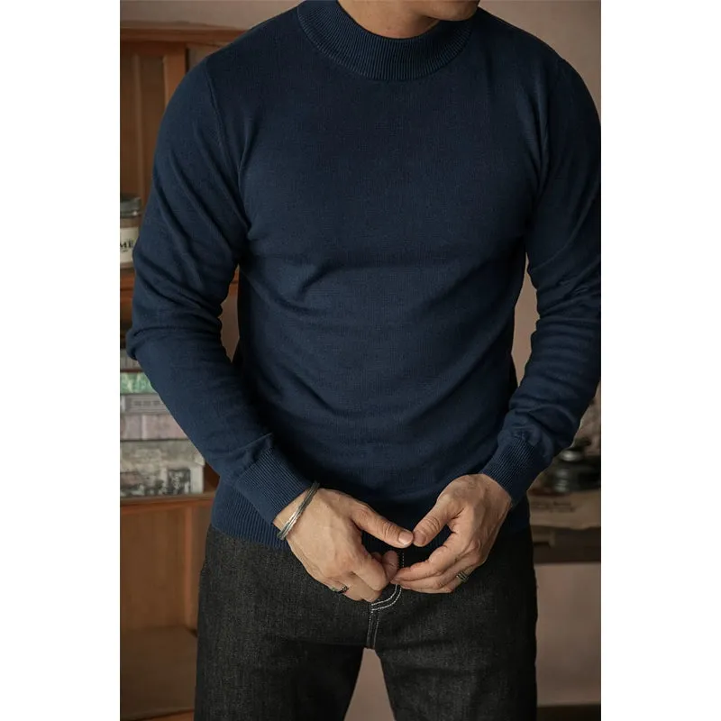 Vintage Half Turtleneck Knitted Sweater