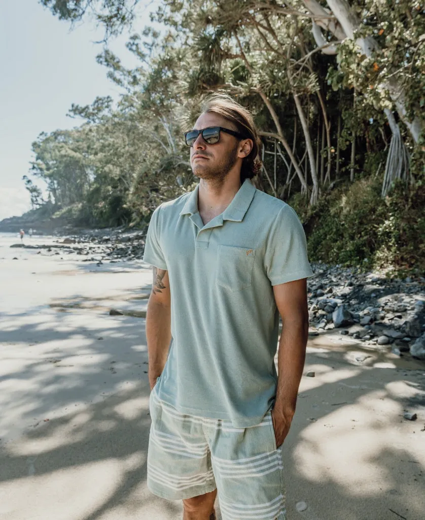 Vintage Terry Polo | Sage