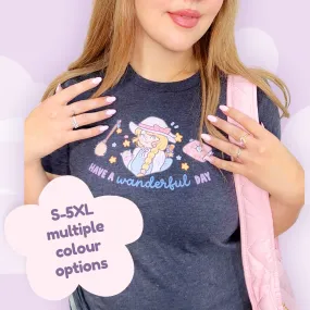 Wanderful Day Kawaii Halloween T-Shirt | Pastel Witch Graphic Tee | Cute Spooky Season Apparel