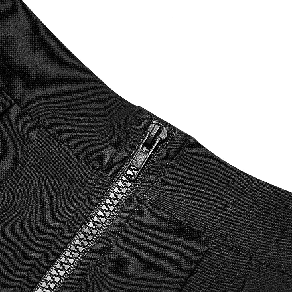 Women's Grunge Crisscross Short Pleated Skirt