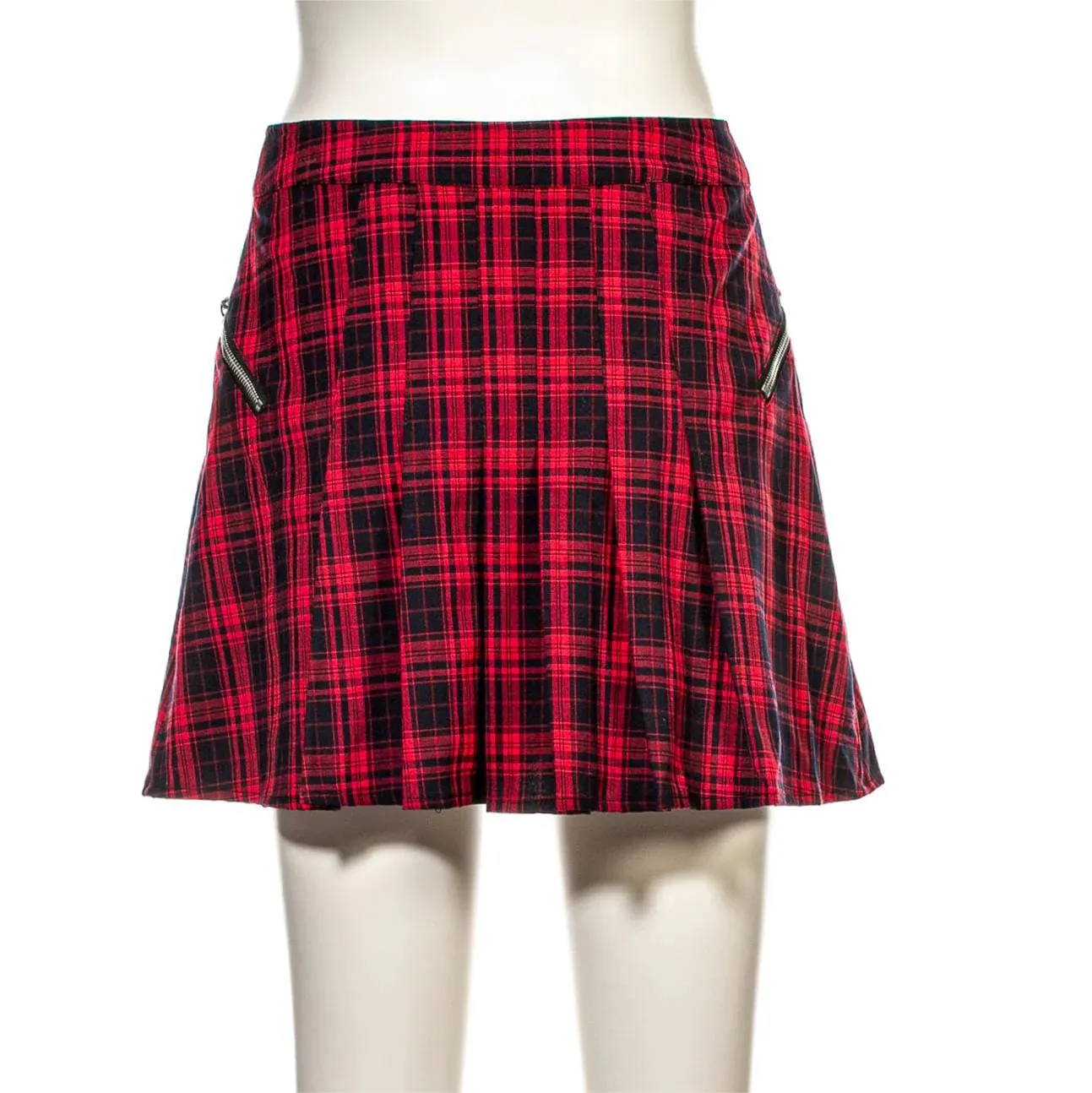 Women's Grunge Plaid Pleated Skirt