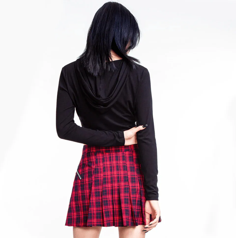 Women's Grunge Plaid Pleated Skirt