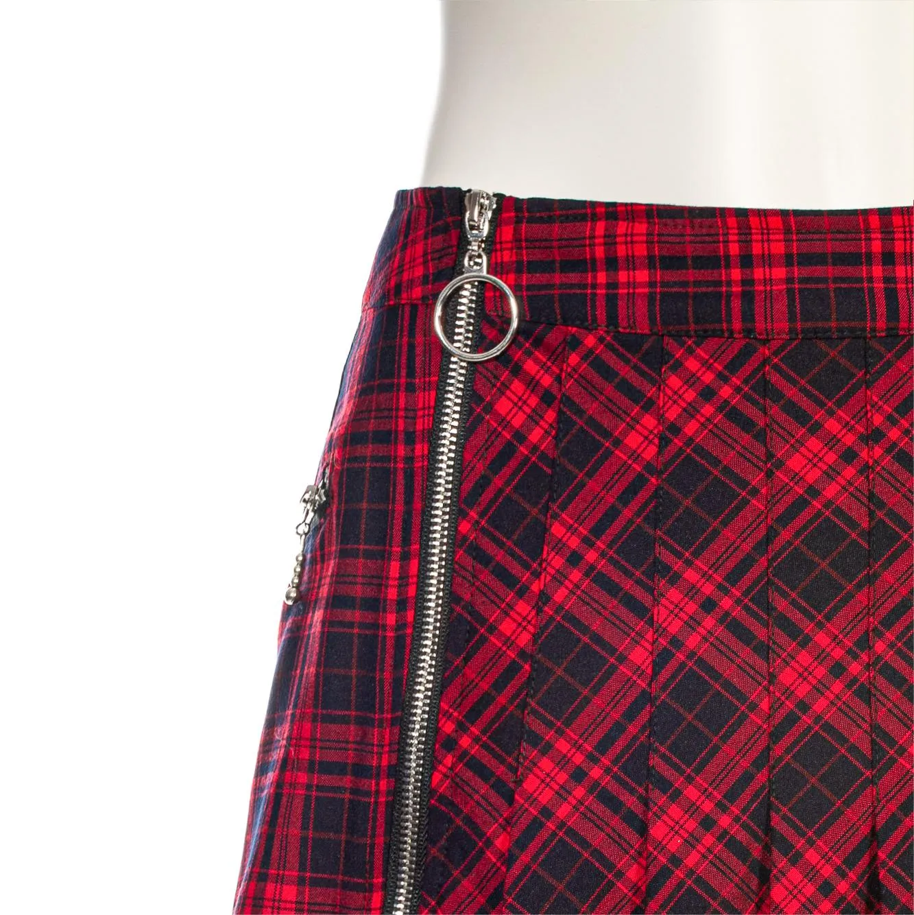 Women's Grunge Plaid Pleated Skirt
