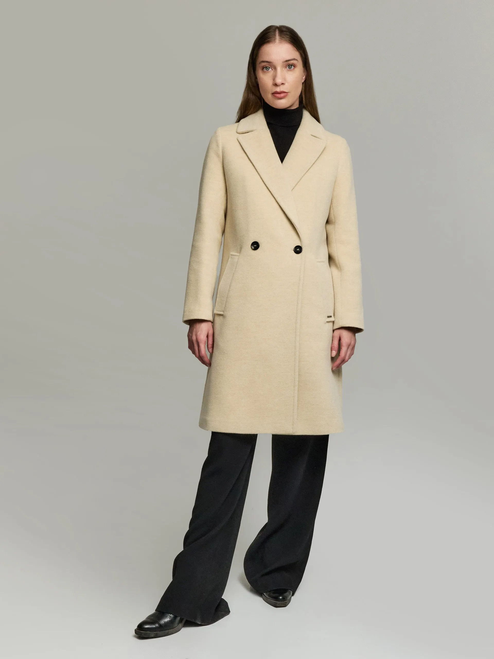 Yesenia Coat Baby Alpaca & Wool Color Beige