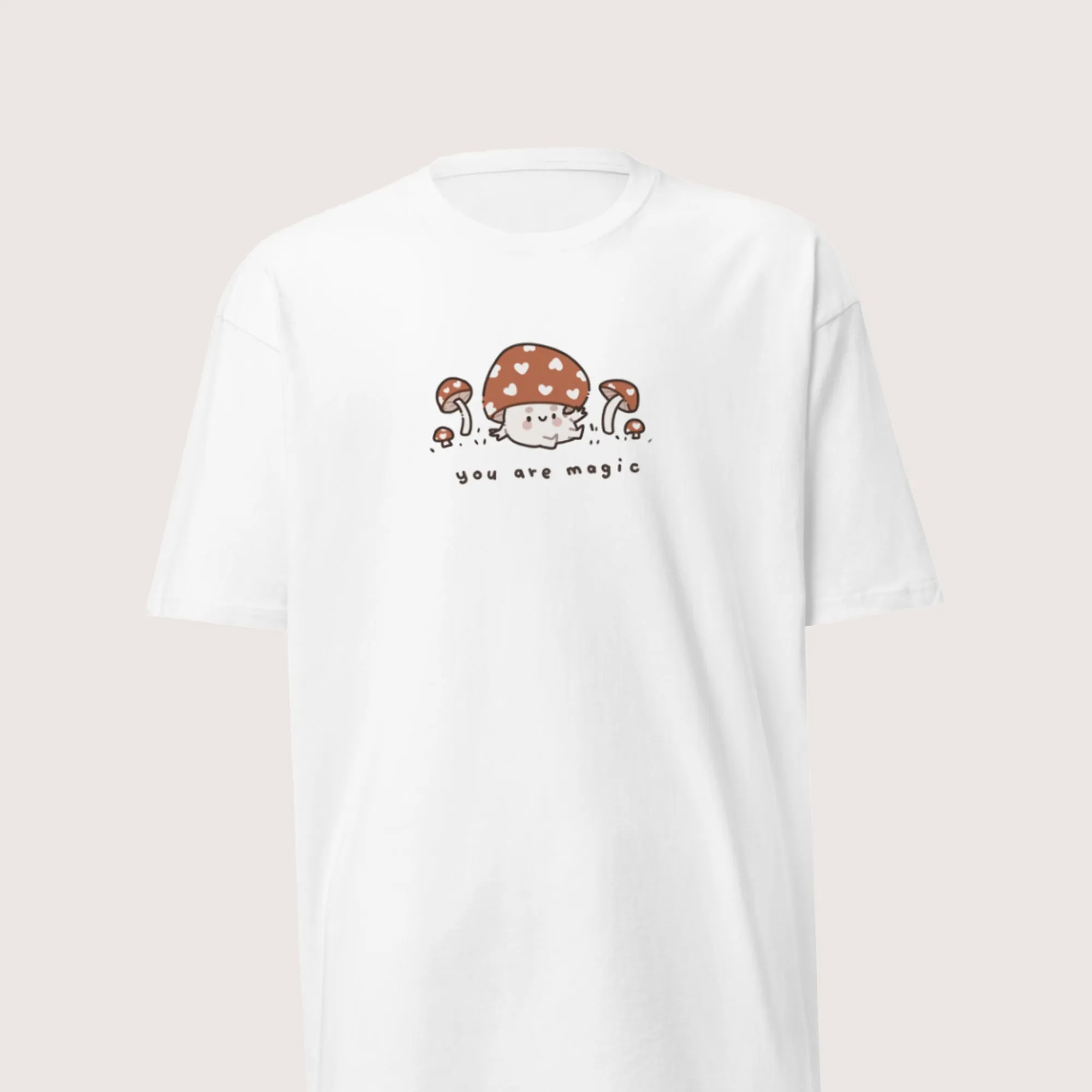You Are Magic Kawaii Mushroom T-Shirt | Cozy Autumn Aesthetic Tee | Heavyweight Fall Shirt