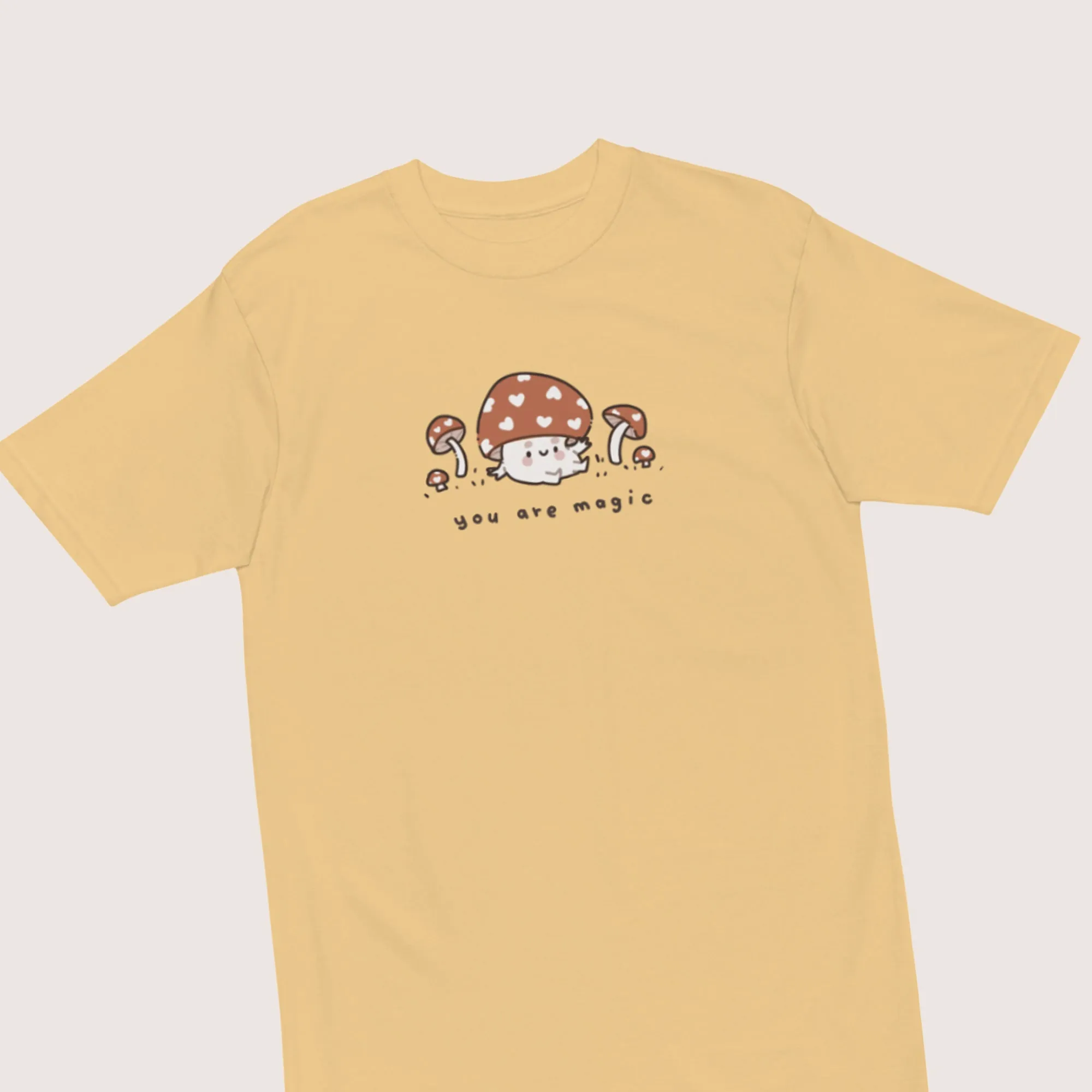 You Are Magic Kawaii Mushroom T-Shirt | Cozy Autumn Aesthetic Tee | Heavyweight Fall Shirt