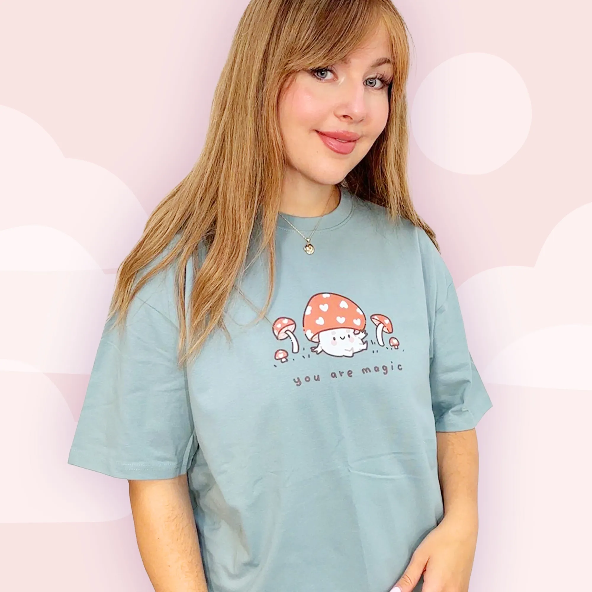 You Are Magic Kawaii Mushroom T-Shirt | Cozy Autumn Aesthetic Tee | Heavyweight Fall Shirt