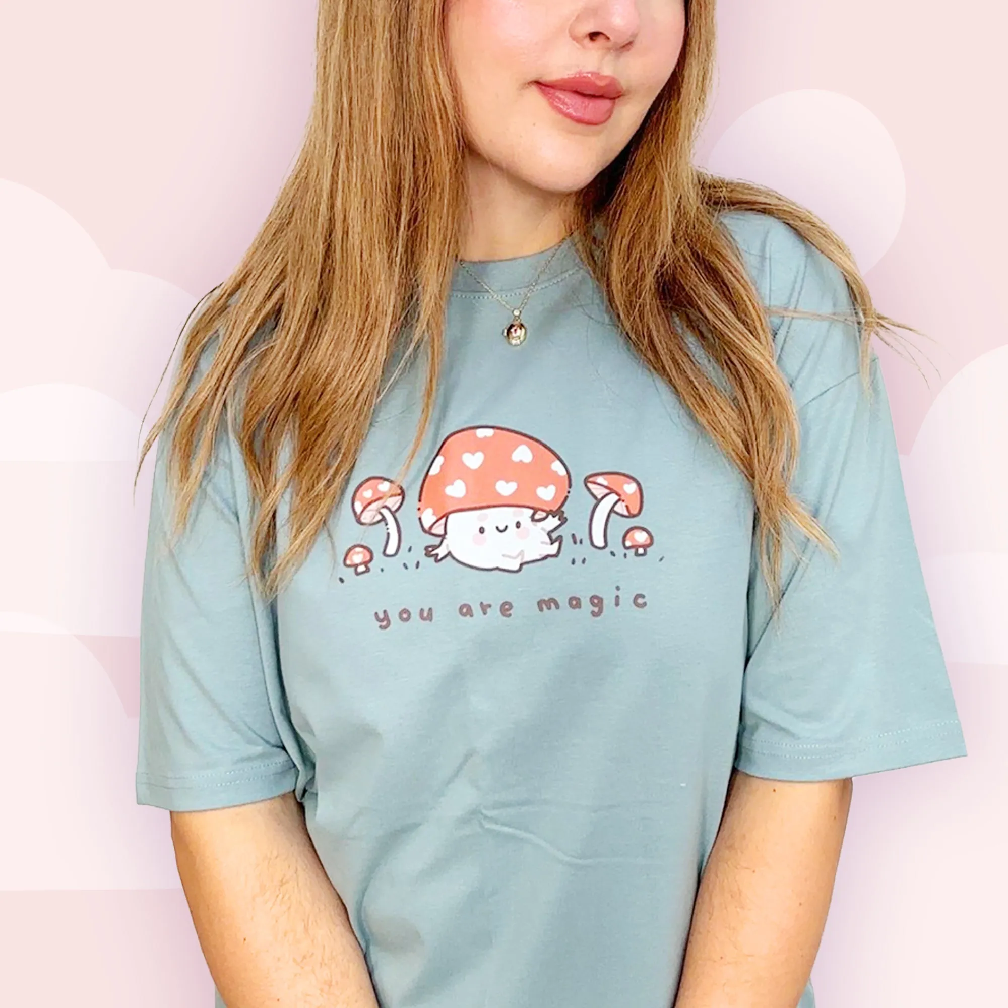 You Are Magic Kawaii Mushroom T-Shirt | Cozy Autumn Aesthetic Tee | Heavyweight Fall Shirt