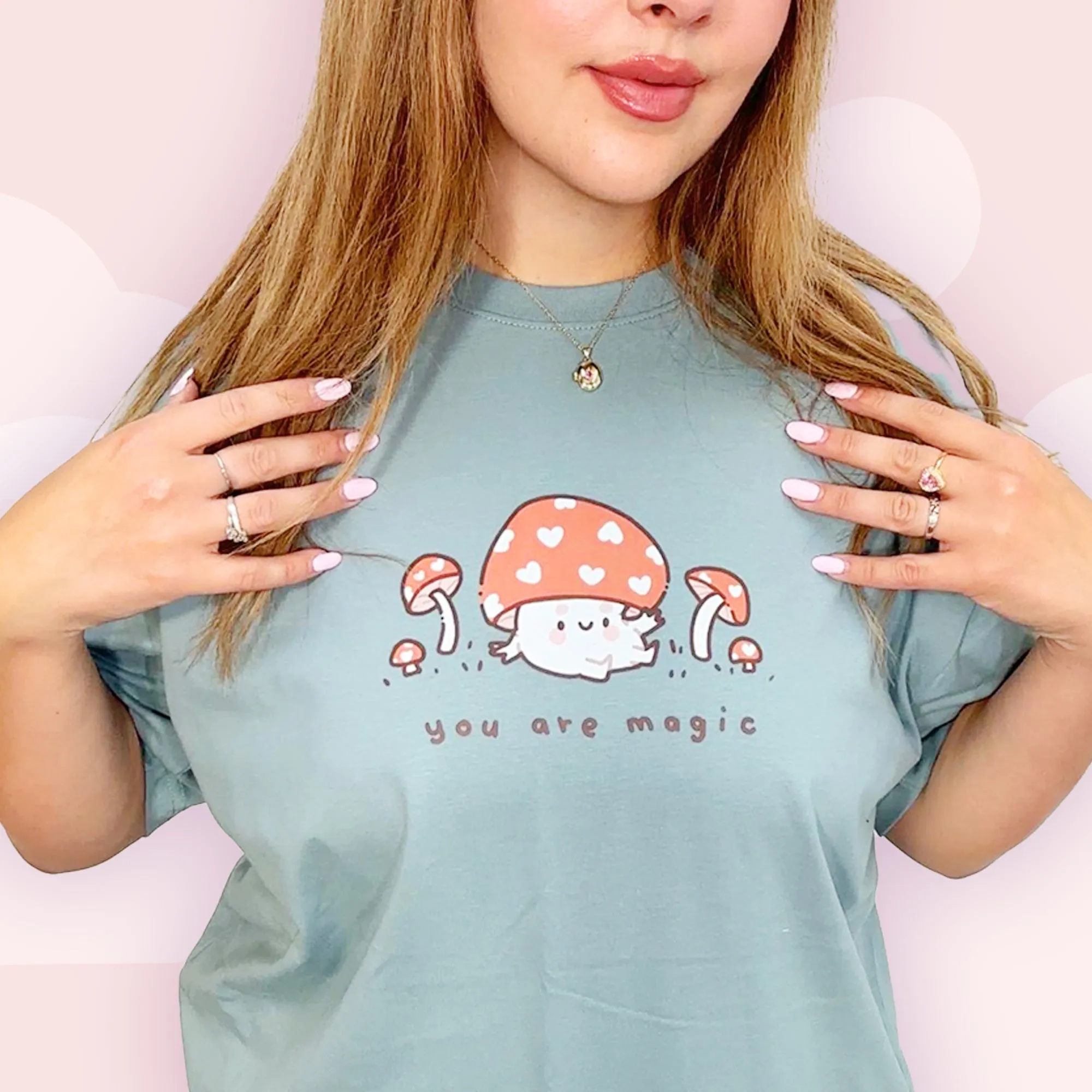 You Are Magic Kawaii Mushroom T-Shirt | Cozy Autumn Aesthetic Tee | Heavyweight Fall Shirt