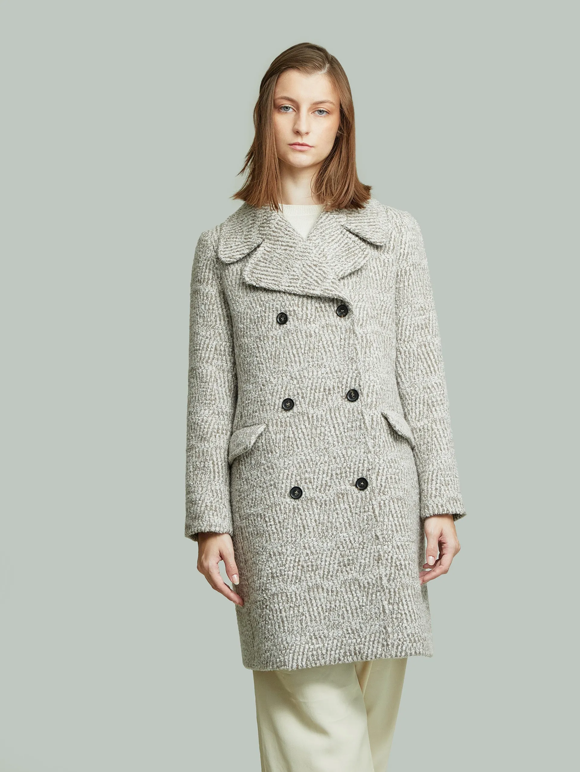 Yovana Coat Baby Alpaca Color Beige